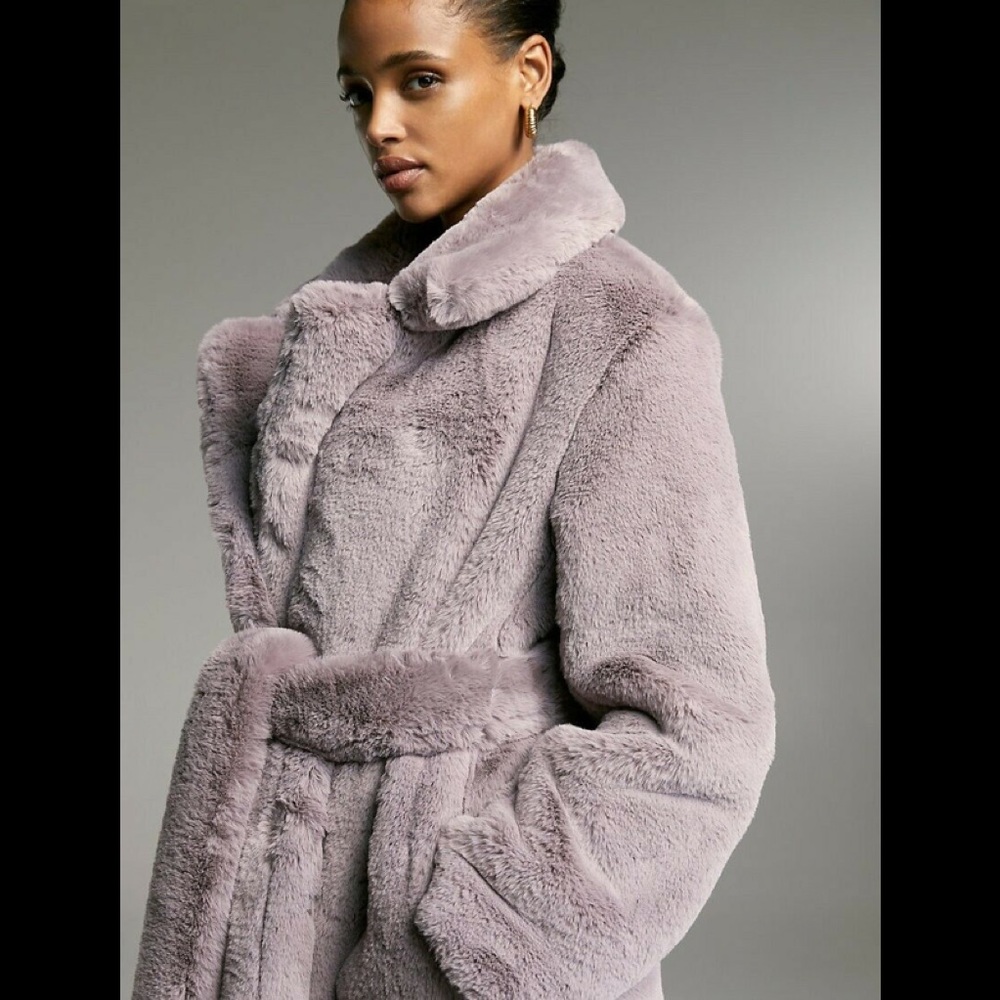 Aritzia Babaton Watt Faux Fur Coat in Cinnamon Brn - Picture 5 of 7